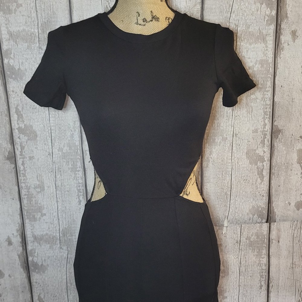 Cut out short sleeve dress